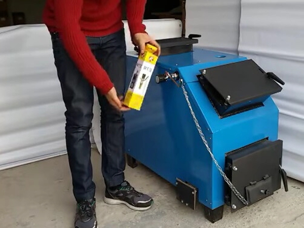 Установка регулятора тяги для котла